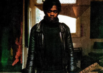 Winston with his painting, 1985