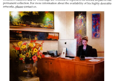 Winston's paintings in a Carmel, CA gallery, 2008